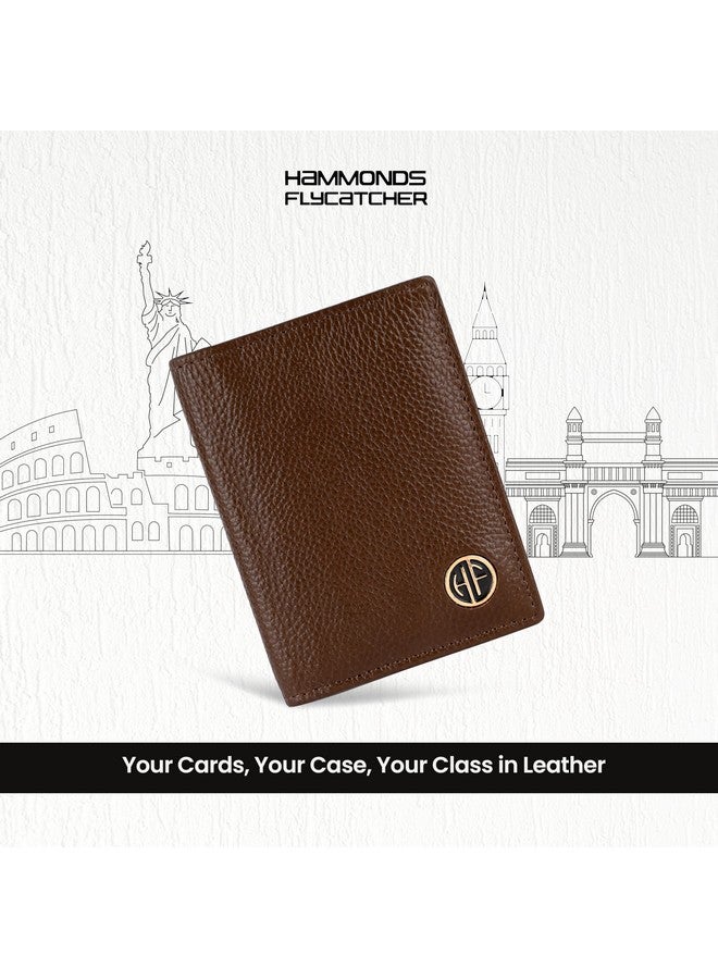  هاموندز فلاي كاتشر حامل بطاقات من الجلد الطبيعي HAMMONDS FLYCATCHER للرجال، حامل بطاقات ائتمان، محفظة بطاقات ائتمان رفيعة ثنائية الطي محمية بتقنية RFID للرجال مع 6 فتحات للبطاقات، زر كبس معدني - Brushwood - Image 2