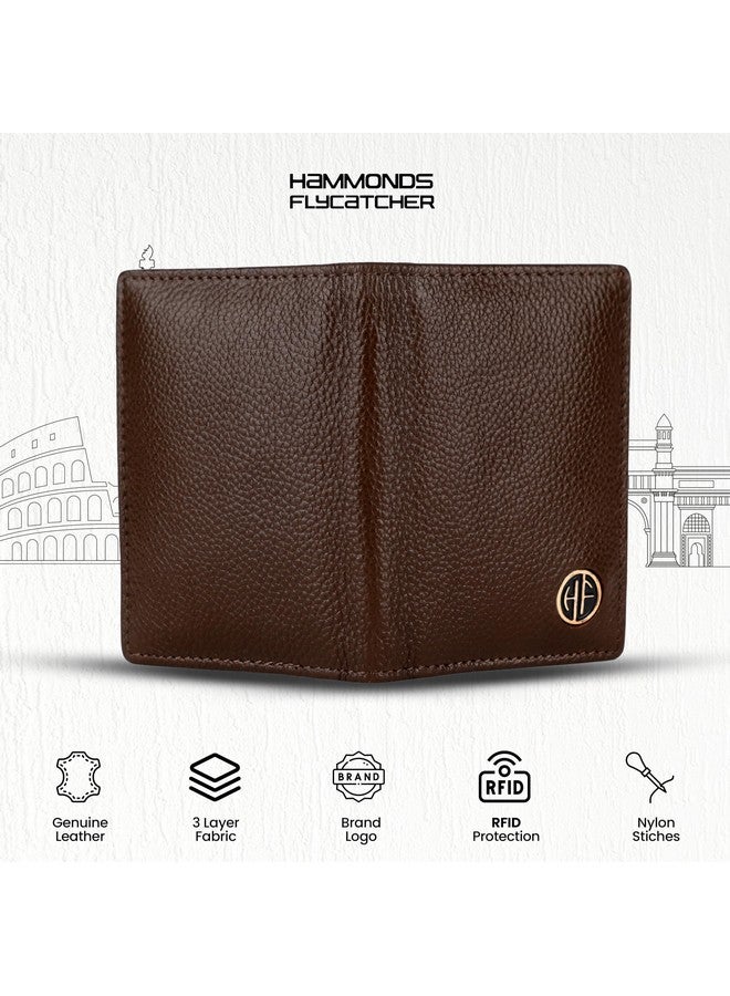  هاموندز فلاي كاتشر حامل بطاقات من الجلد الطبيعي HAMMONDS FLYCATCHER للرجال، حامل بطاقات ائتمان، محفظة بطاقات ائتمان رفيعة ثنائية الطي محمية بتقنية RFID للرجال مع 6 فتحات للبطاقات، زر كبس معدني - Brushwood - Image 4