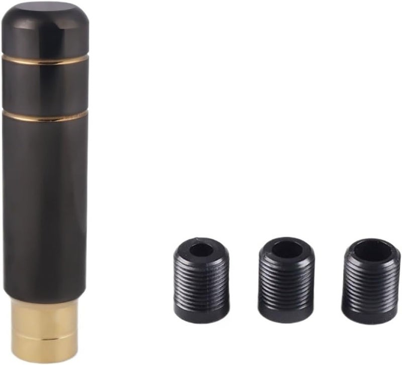 Shift Knob Universal 90MM/130MM/180MM Gear Shift Knob Manual Transmission Aluminum Shifter Lever Knob for Manual Automatic Vehicles(130mm Black Gold) - Image 1