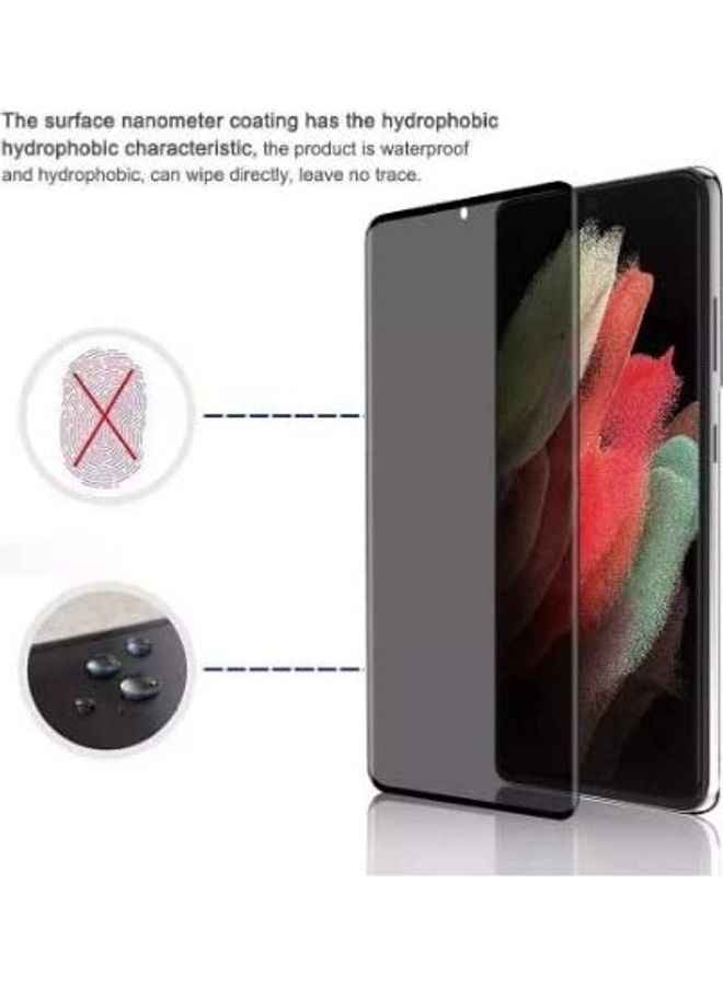 ICS Tempered Glass Screen Protector For Samsung Galaxy S21 Ultra 5G Clear/Black - Image 2