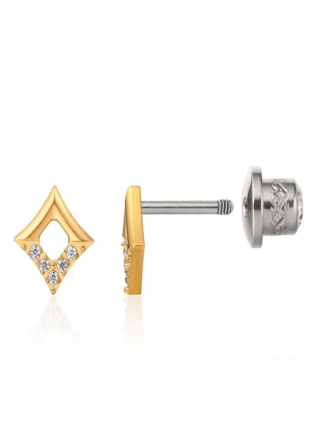 limerencia 20G Hypoallergenic Titanium Screw Back Earrings G23 Implant Grade F136 Piercing Post for Sensitive Ears Tragus Helix Cartilage - Image 1