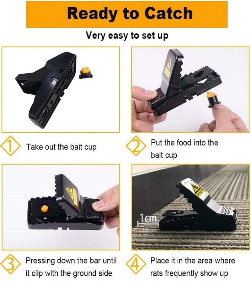 Feeke Mouse Traps, Mice Traps for House, Small Mice Trap Indoor Quick Effective Sanitary Safe Mousetrap Catcher for Family and Pet - 6 Pack, (M01-6Pack) - Image 5