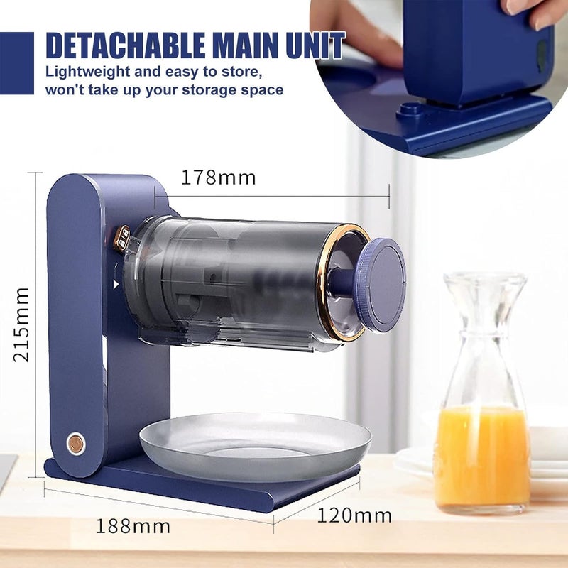 GION GION Ice Shaver Ice Shaved Machine with Ice Dish Portable Ice Crusher Slushie Machine Snow Cone Machine for Ice Cream Snowcone Cocktail Maker for Home  - Image 5
