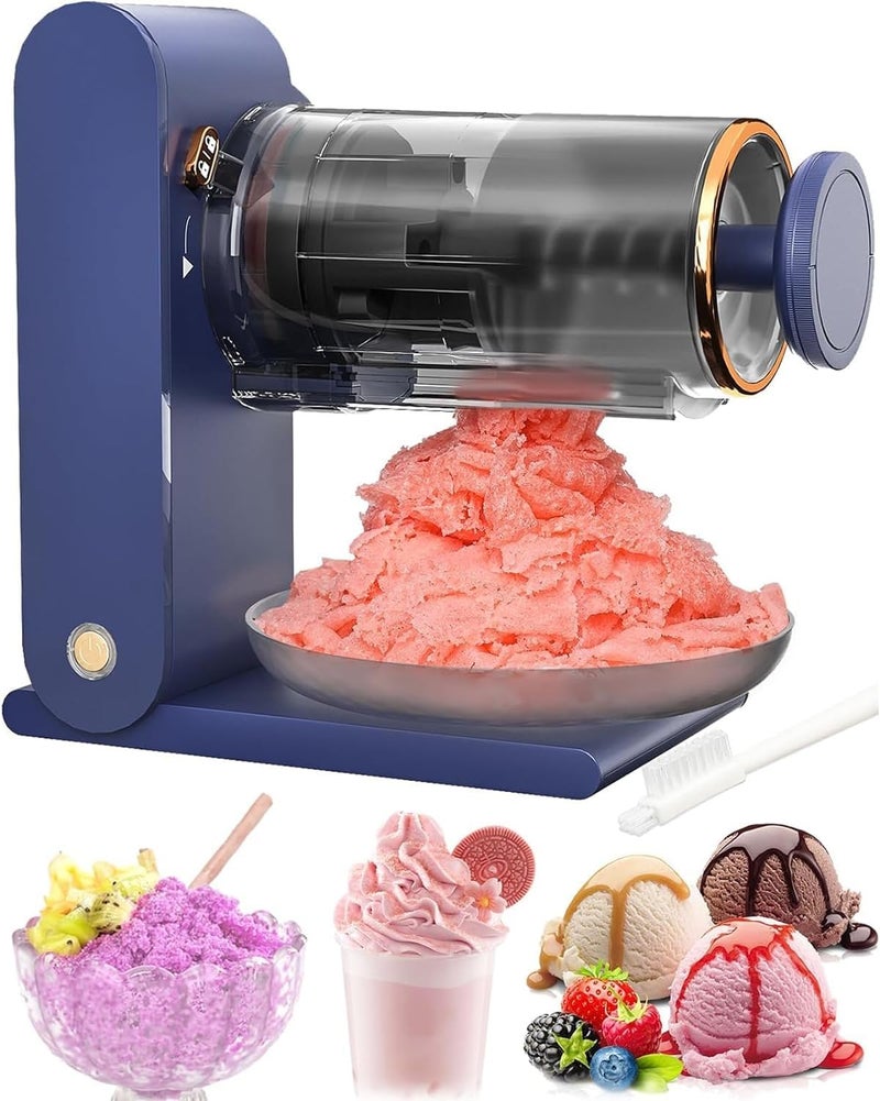 GION GION Ice Shaver Ice Shaved Machine with Ice Dish Portable Ice Crusher Slushie Machine Snow Cone Machine for Ice Cream Snowcone Cocktail Maker for Home  - Image 1