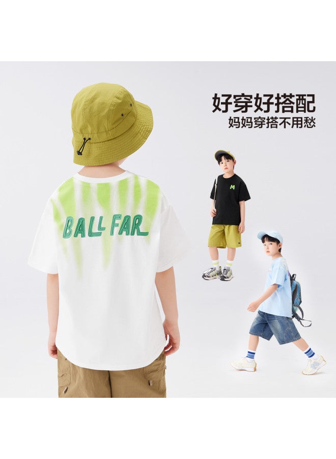 Zuoxi Boys' Cotton T-shirt Short Sleeve Summer Kids Vest Breathable Thin Sports Top For Big Boys - Image 5