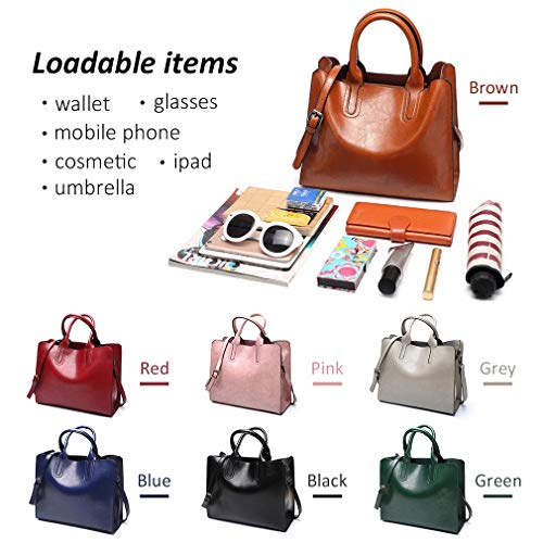 Pahajim Women Handbag and Purses PU Leather Top Handle Tote Bags Designer Satchel Bags for Women (black) - Image 2