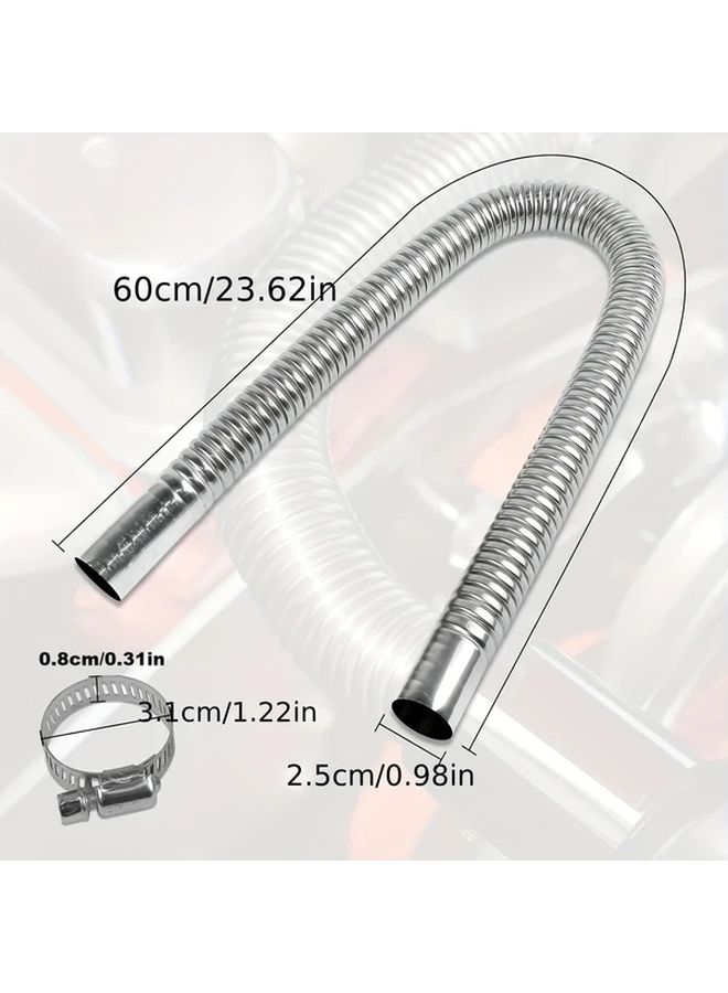 Stainless Steel High Temperature Resistant Exhaust Pipe With Clamps 47 24 Inch - Image 2