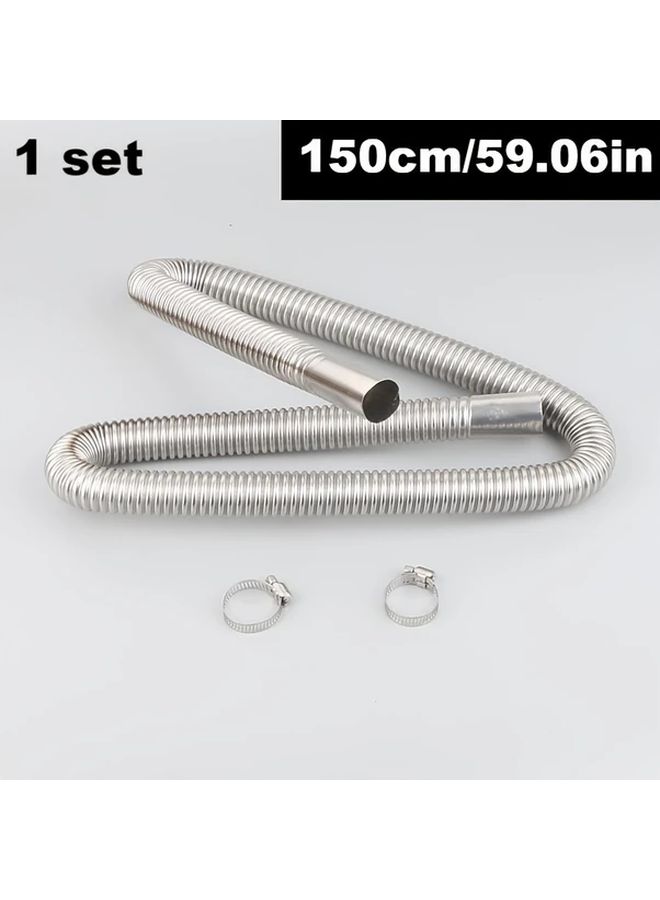Stainless Steel High Temperature Resistant Exhaust Pipe With Clamps 47 24 Inch - Image 3