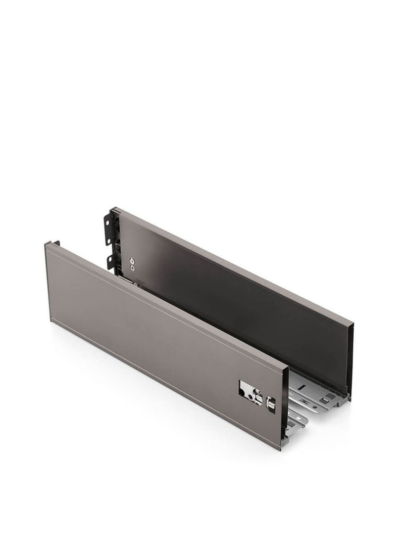 STARKE Cabinet Drawer Box Complete with Slides Anti-Rust Aviation Aluminum Alloy Drawer Box Set, 99 mm Back Panel 12mm Ultra Thin Mid-Cut Drawer Grey (Jane Series Mid-Cut) (540-550 mm)  - Image 3