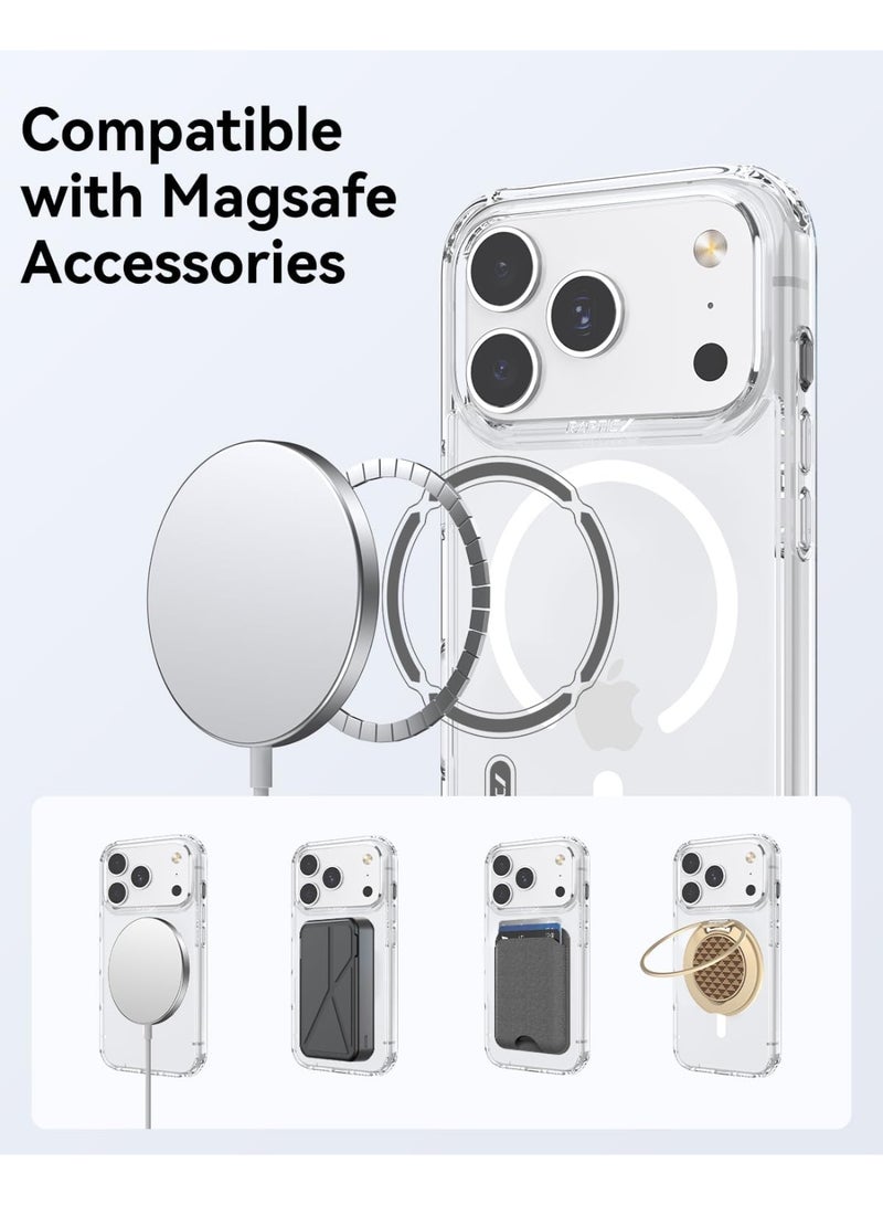 RAPTIC غطاء حماية Air Clear لجهاز iPhone 17 Pro MAX متوافق مع MagSafe [اختبار السقوط حتى 13 قدم] - شفاف أبيض - Image 5