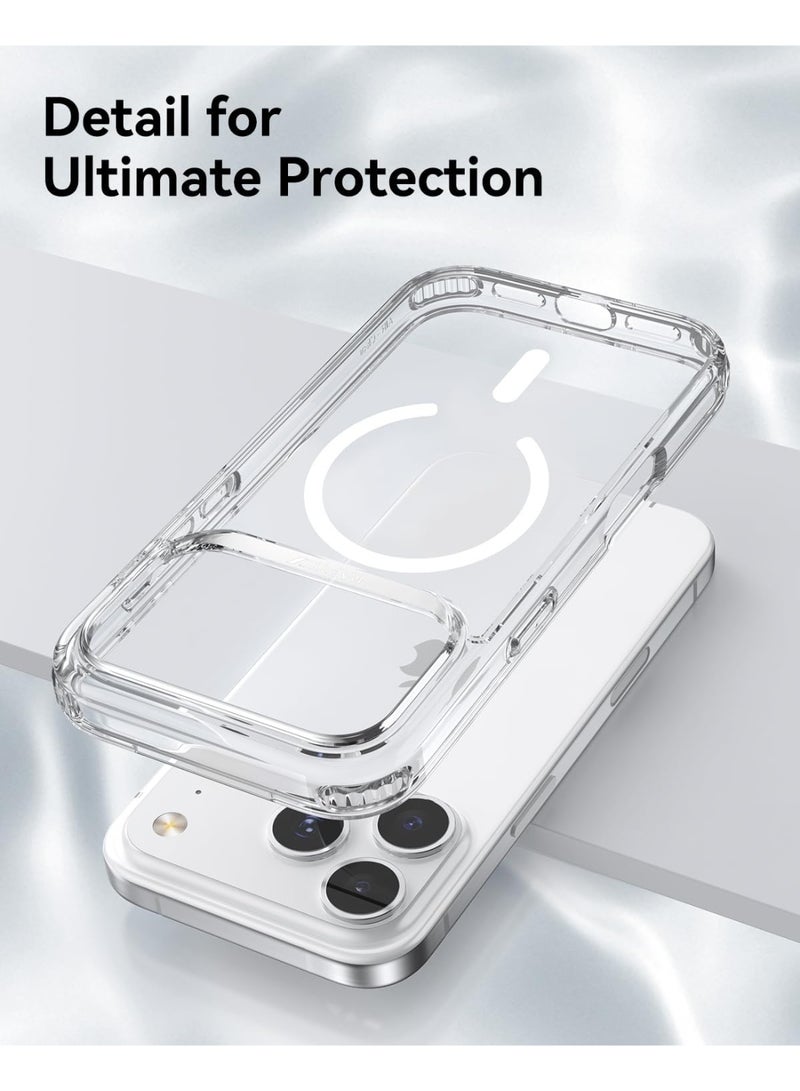 RAPTIC غطاء حماية Air Clear لجهاز iPhone 17 Pro MAX متوافق مع MagSafe [اختبار السقوط حتى 13 قدم] - شفاف أبيض - Image 3