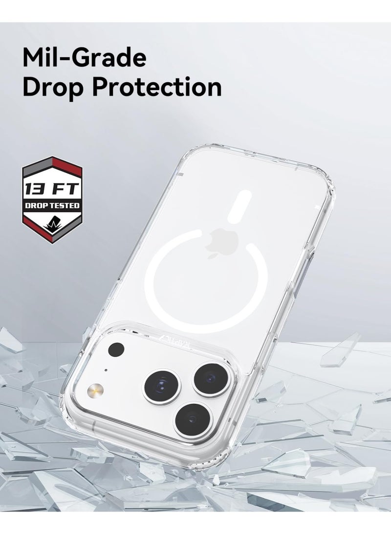 RAPTIC غطاء حماية Air Clear لجهاز iPhone 17 Pro MAX متوافق مع MagSafe [اختبار السقوط حتى 13 قدم] - شفاف أبيض - Image 2