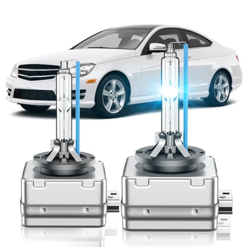 SENROBO Fit for Mercedes Benz 2008-2012 C350 C250 C300 C63 AMG E350 E550 E63 ML350 ML550 GL550 D1S HID Xenon Headlight Bulbs, High Low Beam Light Bulb, 8000K White Blue, Plug and Play, Pack of 2 - Image 1