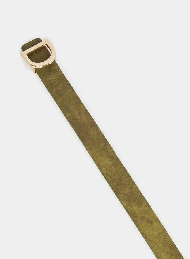 Styli Textured D Ring Belt