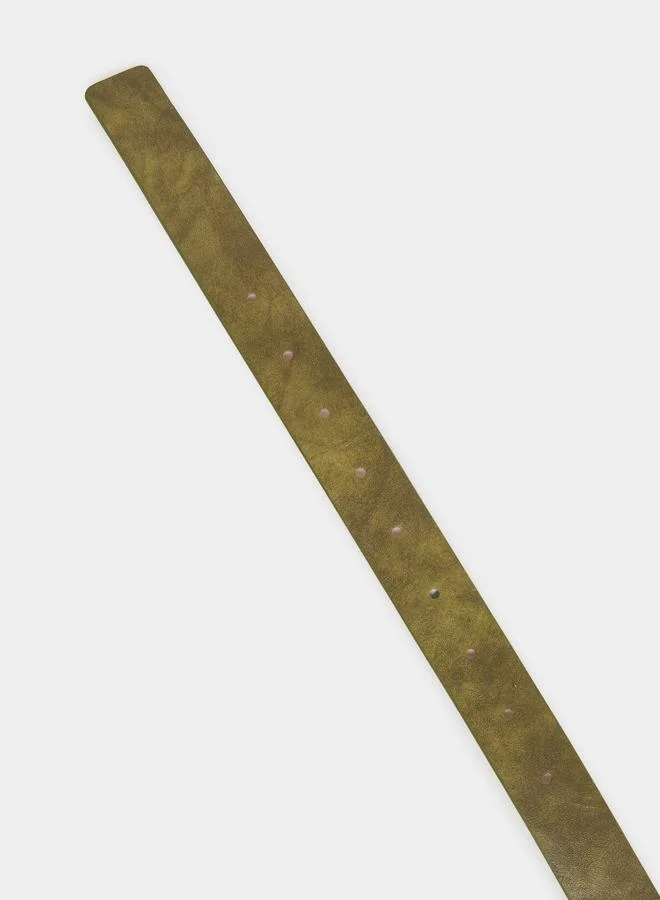 Styli Textured D Ring Belt