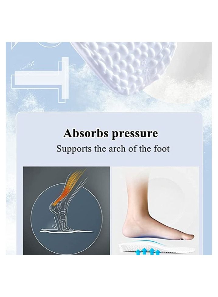 SYOSI Foam Cushioned Shoe Insole, Popcorn Particle Sports Shock Absorption Breathable Inner Heightening Insole, Arch Support Insole Shock Suit for Running Hiking (Women 8-10/Men6.5-8.5) - Image 4