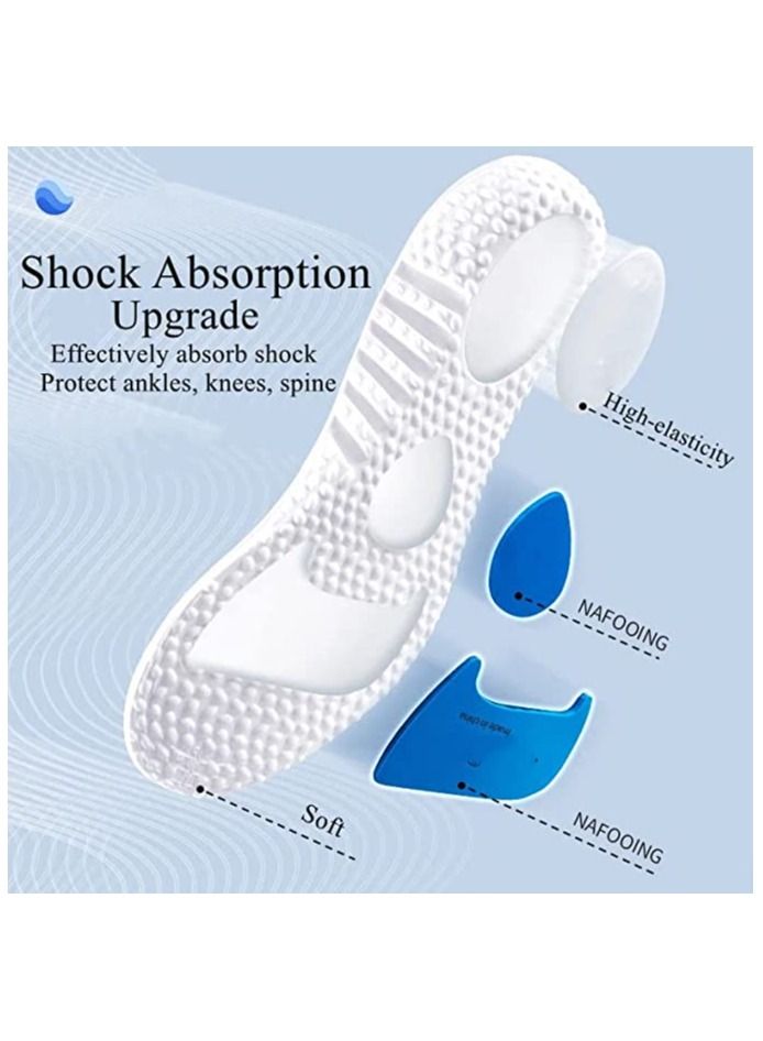 SYOSI Foam Cushioned Shoe Insole, Popcorn Particle Sports Shock Absorption Breathable Inner Heightening Insole, Arch Support Insole Shock Suit for Running Hiking (Women 8-10/Men6.5-8.5) - Image 2