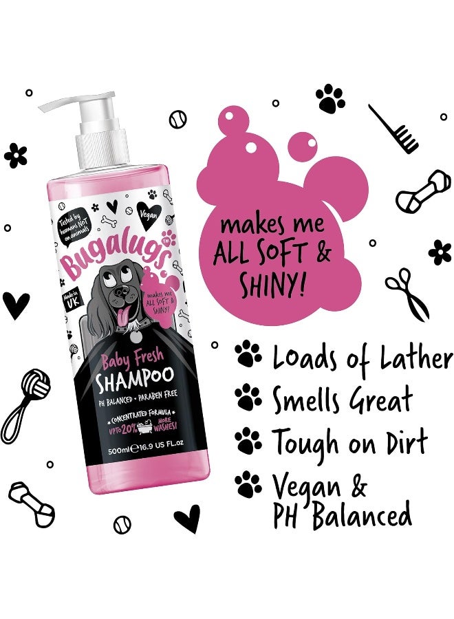 Bugalugs Baby Fresh Dog Shampoo 500ml - Vegan, PH Balanced, Paraben Free - Image 2
