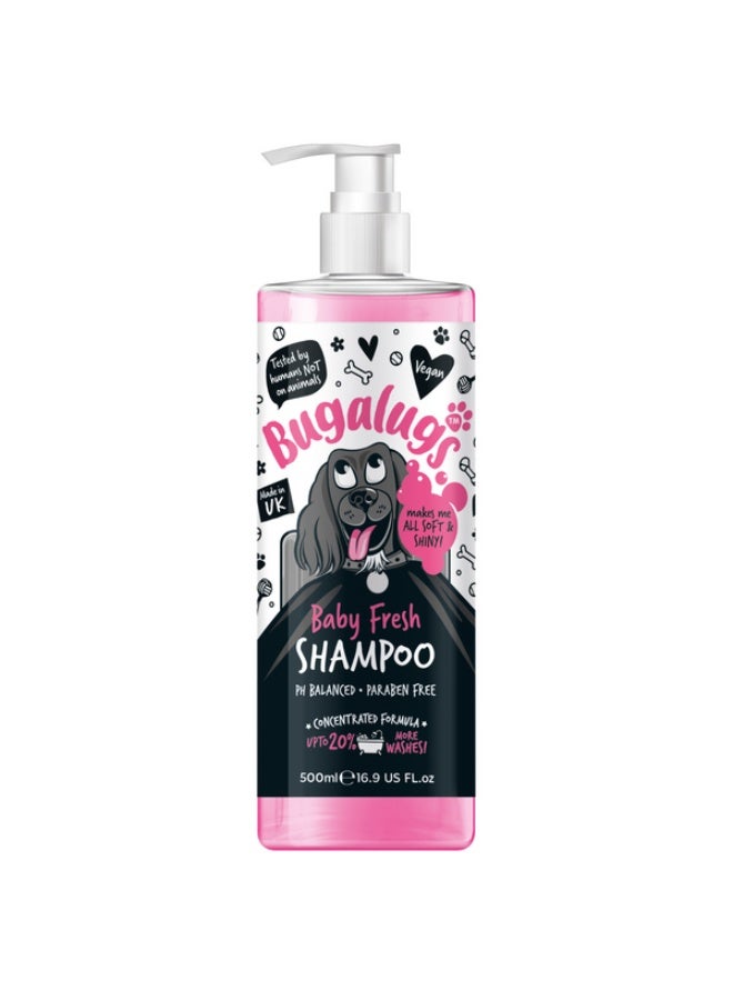 Bugalugs Baby Fresh Dog Shampoo 500ml - Vegan, PH Balanced, Paraben Free - Image 1