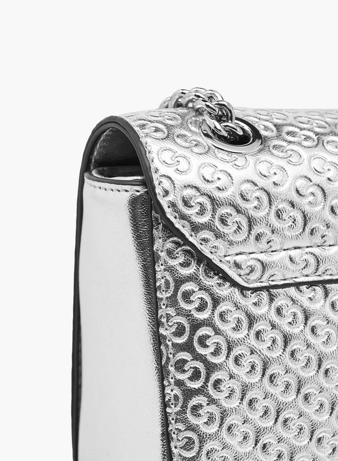 Celeste Embossed Crossbody Bag with Chain Strap