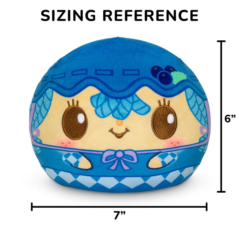 TeeTurtle Strawberry Shortcake Scented Reversible Plush - Blueberry Muffin and Cheesecake Mouse - Cute Kawaii 6" Blueberry Scented Plushie - Image 4