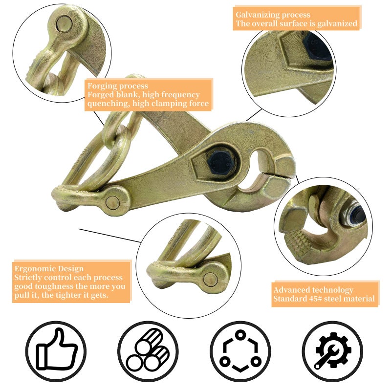 Jiaroutk 3 Ton Auto Body Pulling Clamp Jiaroutk SelfTightening Scissor Clamp Serrated Jaw Pulling Auto Body Repair Pulling Pull Clamp Body Repair - Image 4