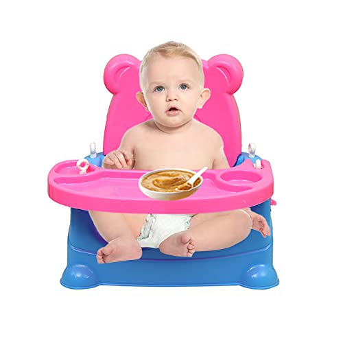 Goyal's 6-in-1 Baby Booster Seat Cum Swing with Feeding Tray - Blue Pink - Image 1