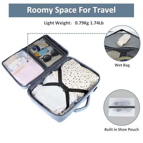 Taygeer Travel Backpack for Women, Carry On Backpack with USB Charging Port & Shoe Pouch, TSA 15.6inch Laptop Mochila Flight Approved, Nurse Bag Casual Daypack for Weekender Hiking, Powder Purple - Image 3