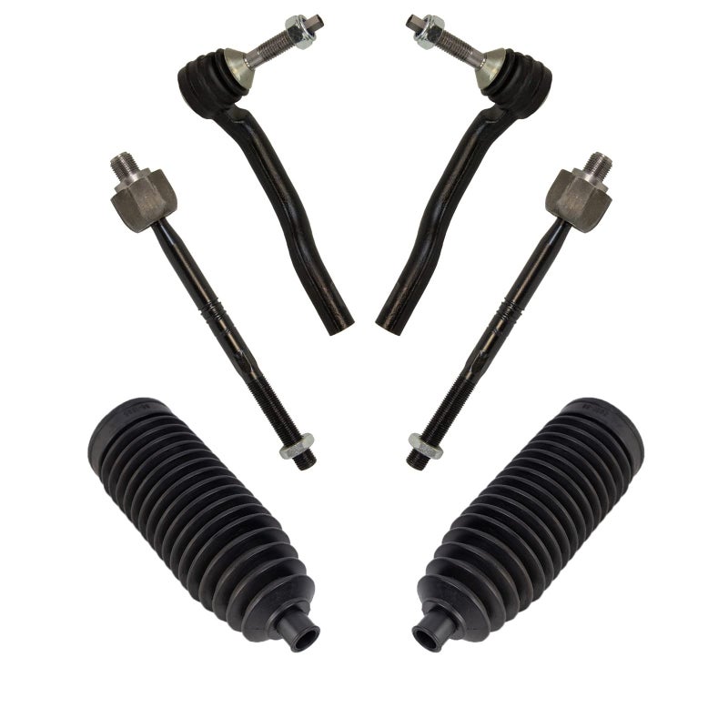 TRQ Front Steering Kit Steering Rack  Pinion Bellow Tie Rod Compatible with 20152023 Ford Edge 20132020 Fusion 20172020 Lincoln Continental 20162018 MKX MKZ