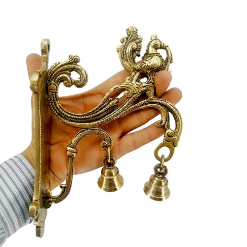 AARGKRAFT Decorative Wall Brackets - 8.5 Inch | Hand Forged Antique Golden Brass Heavy Duty Metal Wall Hangers for Hanging Plants, Lanterns, Bird Feeders, Chimes - Indoor Outdoor Use - Image 5