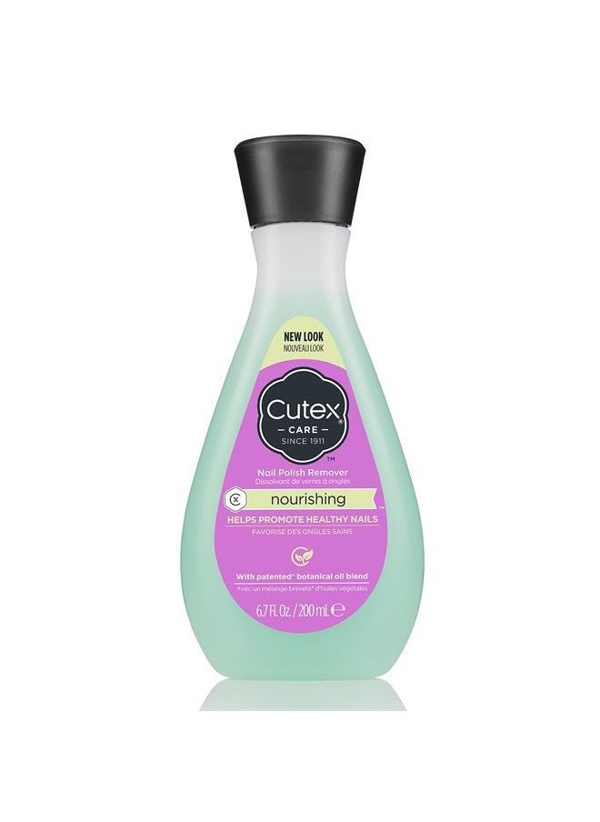 Cutex Nail Polish Remover by Cutex, Nourishing Nail Care, Leaves Nails Looking Healthy, Contains Vitamins E & Apricot Oil, 6.76 Fl Oz  - Image 1