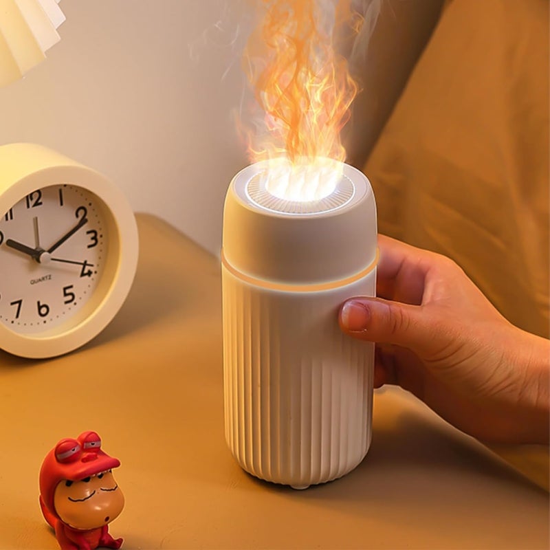 Lullaxx Car Aromatherapy Diffusers 100ml USB Mini Humidifier Ultrasonic Essential Oil Diffuser Cool Mist Air Refresher with Colorful atmosphere light for Car Office Bedroom Home (white) - Image 1