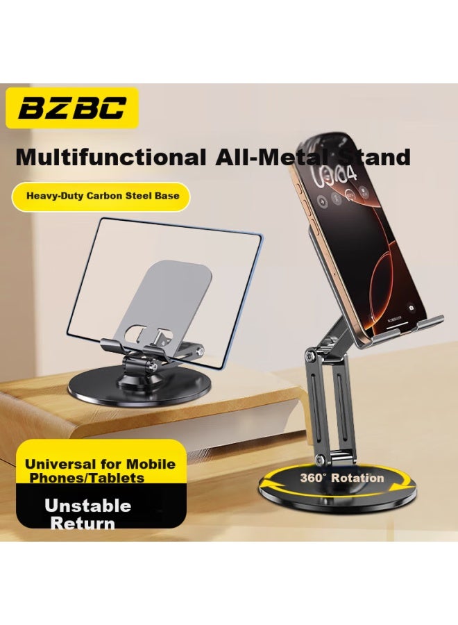 Bzbc Desktop Phone Stand Ipad Tablet Foldable Portable 360° Rotation Three-Axis Adjustable Universal Multi-Functional Live Video Shooting Tablet Phone Support Artifact - Image 1