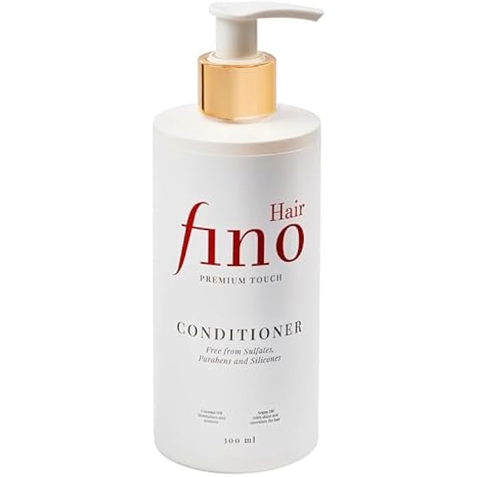 فينو REPAIR CONDITIONER 300 ML - INTENSIVE MOISTURE u0026 BUILD-UP WITH COCONUT OIL, ARGAN OIL, KERATIN, PANTHENOL - ANTI-FRIZZ u0026 SHINE - SILICONE, PARABEN FREE - FOR DRY OR COLOURED HAIR - Image 1
