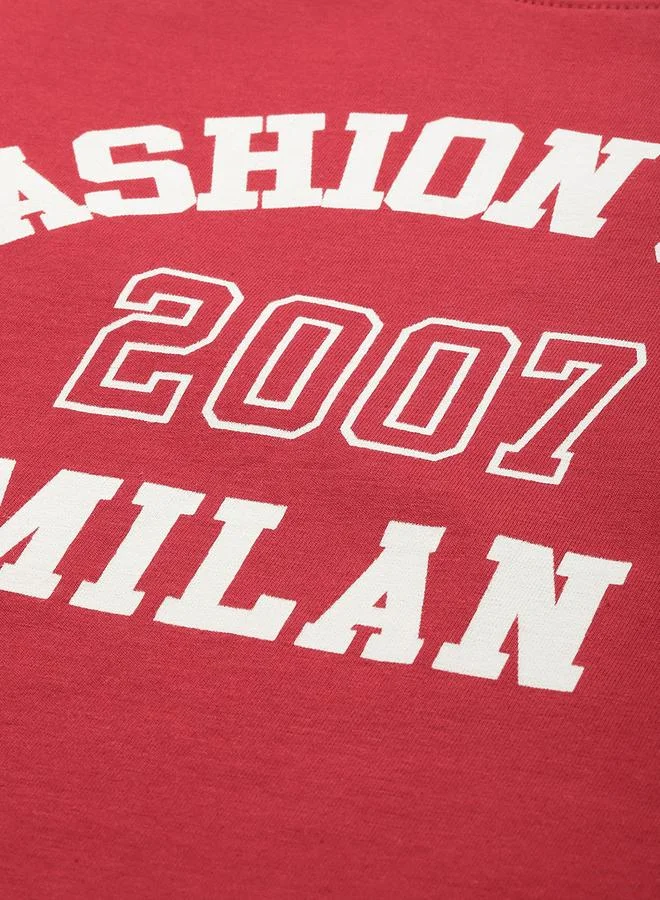 Dillinger Women Oversized Raglan Sleeve Printed T-Shirt