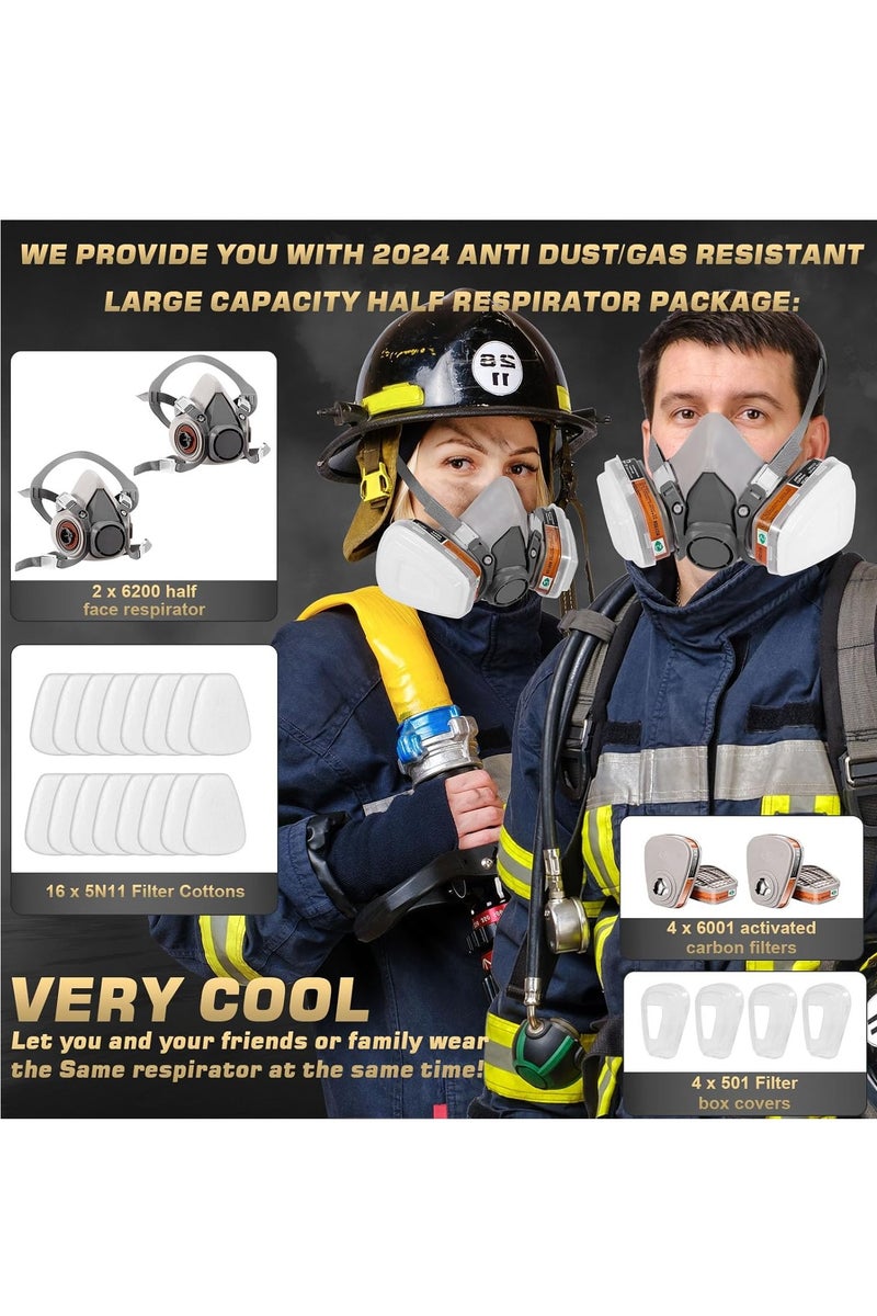Arabest Gas Masks Survival Nuclear and Chemical, Full Face Gas Mask with Activated Carbon Filter - Image 2