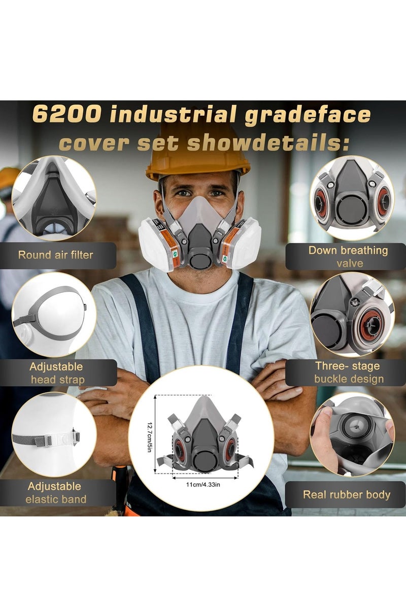 Arabest Gas Masks Survival Nuclear and Chemical, Full Face Gas Mask with Activated Carbon Filter - Image 4