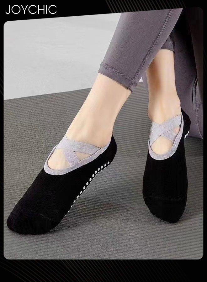 Joychic 4 Piece Yoga Socks Women's Socks Cotton Professional Non-slip Silicone Indoor Fitness Dance Beginner Pilates Sports Socks - Image 2