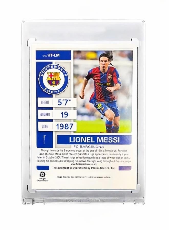 بانيني بطاقة كرة قدم بتوقيع ليونيل ميسي، بطاقة تداول موقعة فردية، إصدار ريفراكتور للمجمعين، تذكارات وبطاقات رياضية لعشاق كرة القدم وهواة الجمع - Image 3