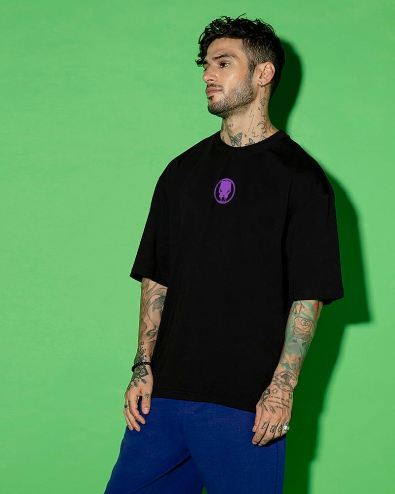 Bewakoof Official Marvel Merchandise Men's Graphic Printed Oversized Fit T-Shirt_624284_Black_2XL - Image 4