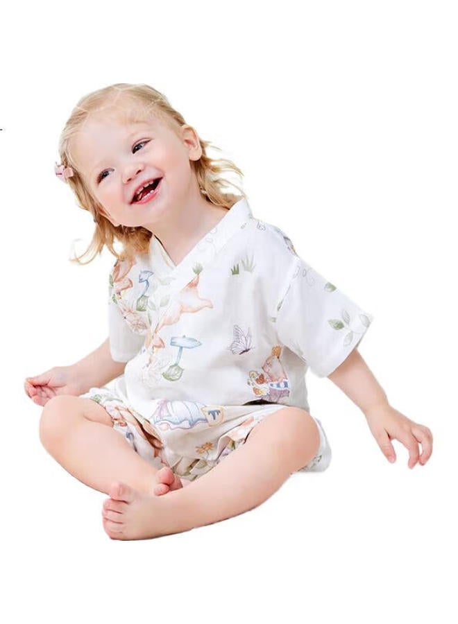 Beptides Baby Summer Romper Short Sleeve Bamboo Cotton Gauze Newborn Baby Bodysuit Crawling Suit Sleepwear - Image 2