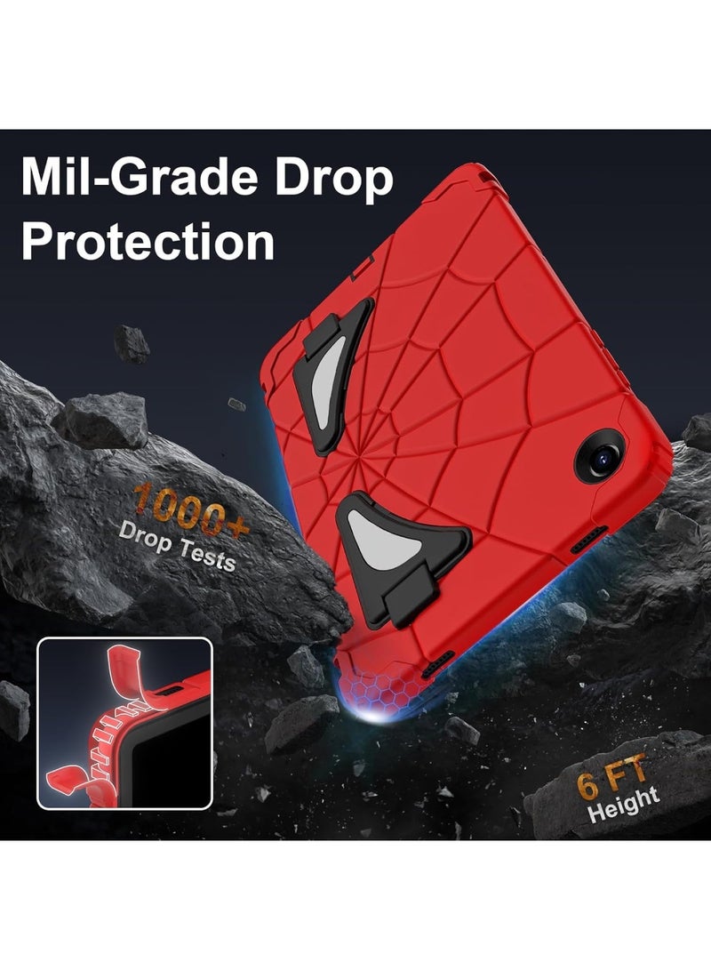 Adando Case for Samsung Galaxy Tab A11 Plus 11 Inch 2025, Kids Case with Kickstand Shoulder Strap, Thickened Corner Shockproof Stand Cover (Red Black) - Image 4