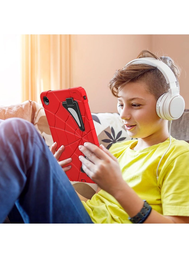 Adando Case for Samsung Galaxy Tab A11 Plus 11 Inch 2025, Kids Case with Kickstand Shoulder Strap, Thickened Corner Shockproof Stand Cover (Red Black) - Image 3