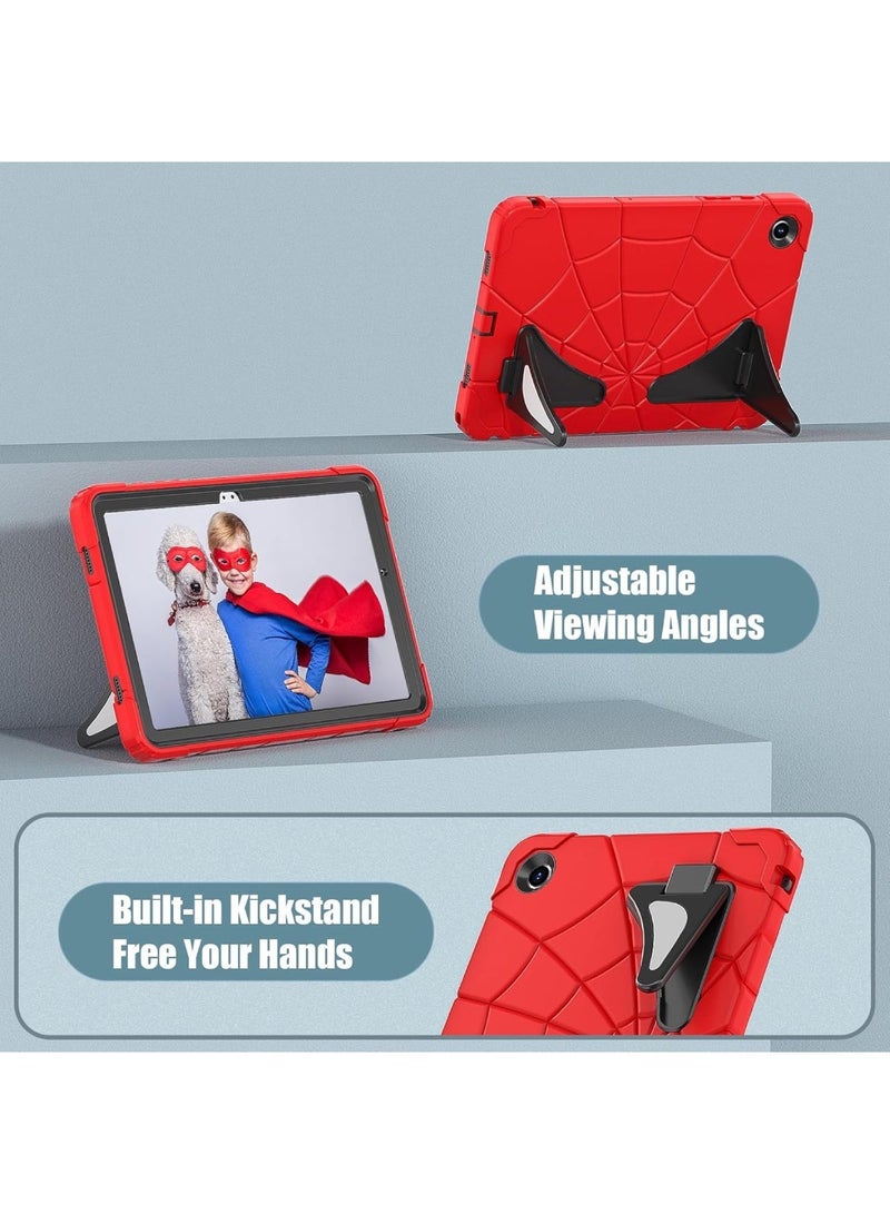 Adando Case for Samsung Galaxy Tab A11 Plus 11 Inch 2025, Kids Case with Kickstand Shoulder Strap, Thickened Corner Shockproof Stand Cover (Red Black) - Image 2