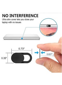 Generic 6pcs Webcam Cover Ultra Thin for Laptop, PC, Computer, Apple MacBook, iPad, Cell Phone, etc. 0.027inch thick net block to protect your privacy and security （Black）  - Image 2