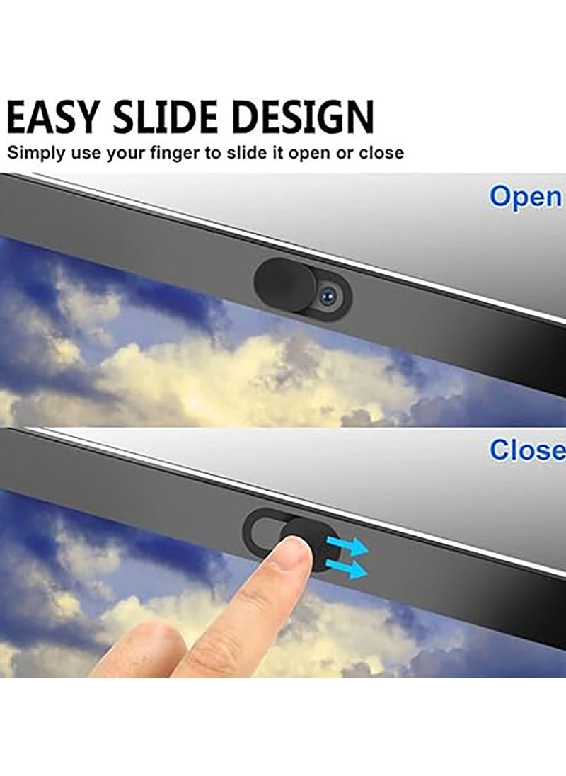 Generic - 6pcs Webcam Cover Ultra Thin for Laptop, PC, Computer, Apple MacBook, iPad, Cell Phone, etc. 0.027inch thick net block to protect your privacy and security （Black） - Image 1