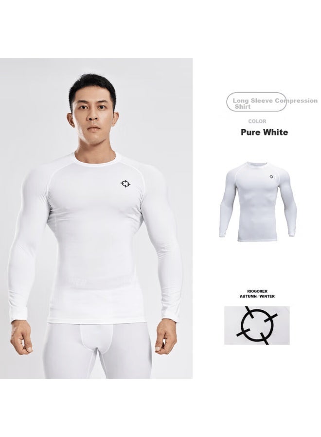 Rigorer Men's Quick-dry Compression Fitness Long Sleeve Shirt, Stylish Casual Sportswear, Comfortable Breathable Sweatshirt - Image 1