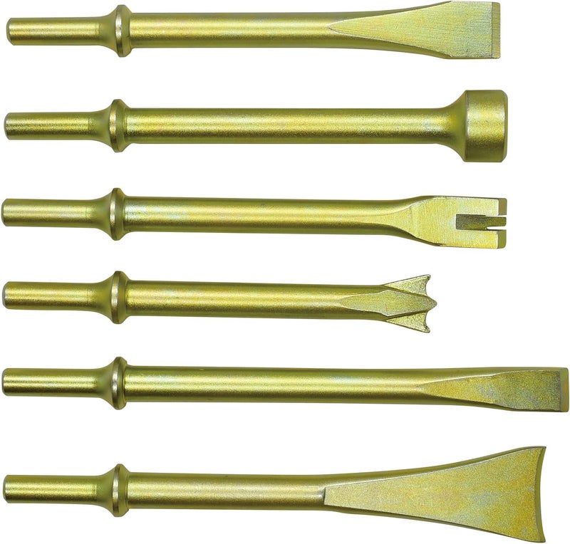 Astro Tools 401K6 6-Piece Heavy Duty THOR Air Hammer, Chisel & Cutter Bit Set .401 Shank - Image 2
