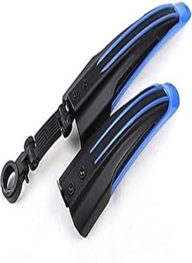 OR Adjustable road mountain bike bicycle cycling tire front/rear mud guards fenders set (blue, cm010b) 