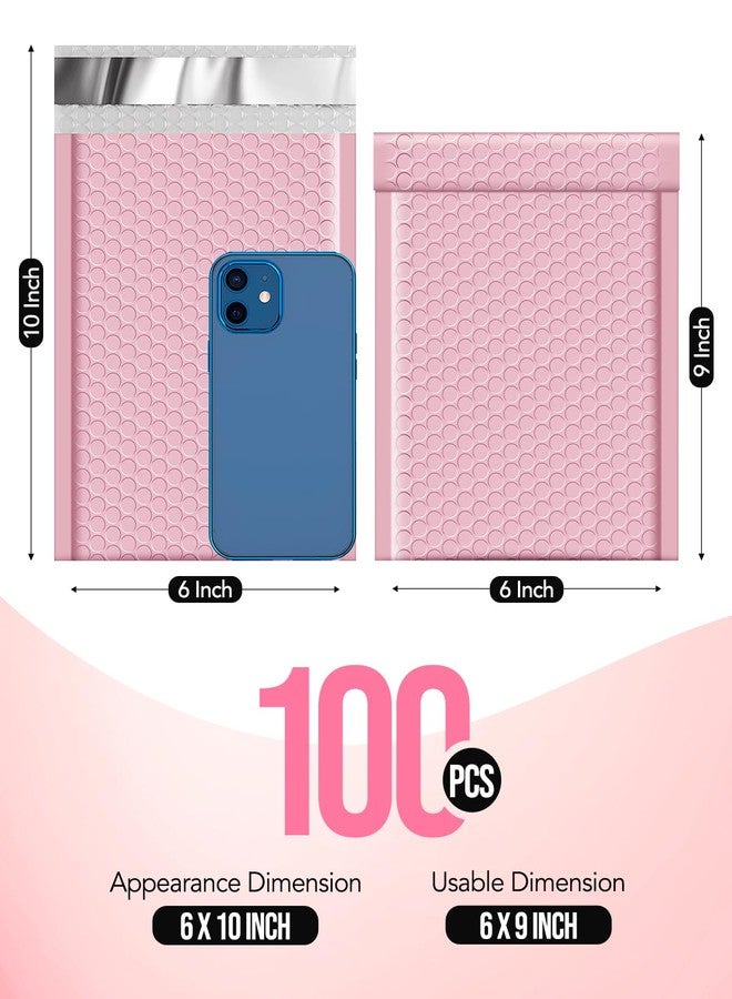 GSSUSA Bubble Mailers 6x10 Inches 100 Pack Size 6x9” Bubble Mailer Envelopes Small Packaging Mailing Envelope Bags Shipping Bag Bulk Pack Self Seal Package Mail Packing Business Supplies, Sakura Pink - Image 2
